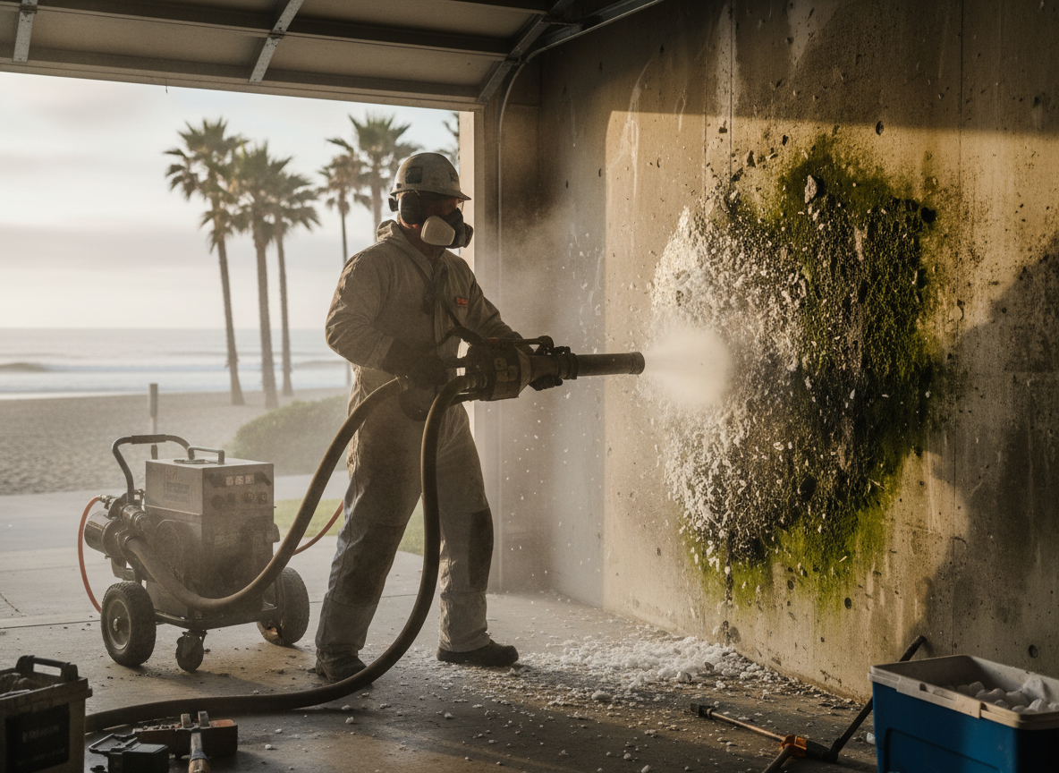 Dry Ice Blasting Mold in Cardiff by the Sea, Califronia