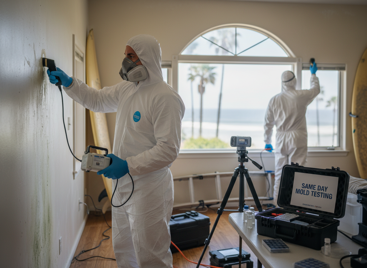 Same Day Mold Testing in Cardiff by the Sea, Califronia